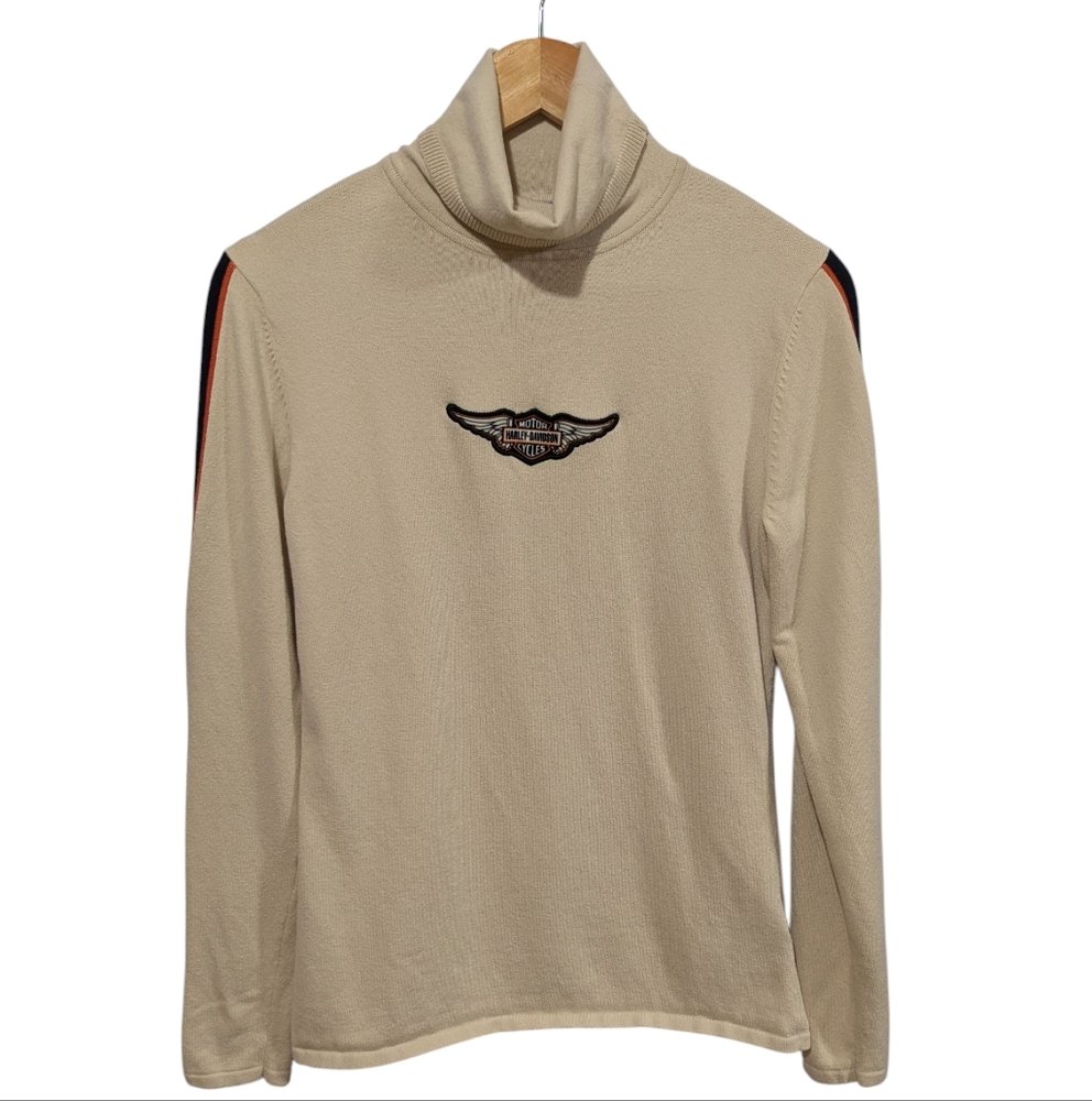 Harley Davidson Turtleneck Long Sleeve Sweater Size Medium